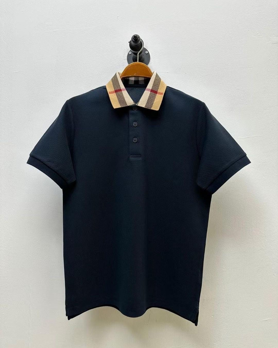 Plaid Colar Polo