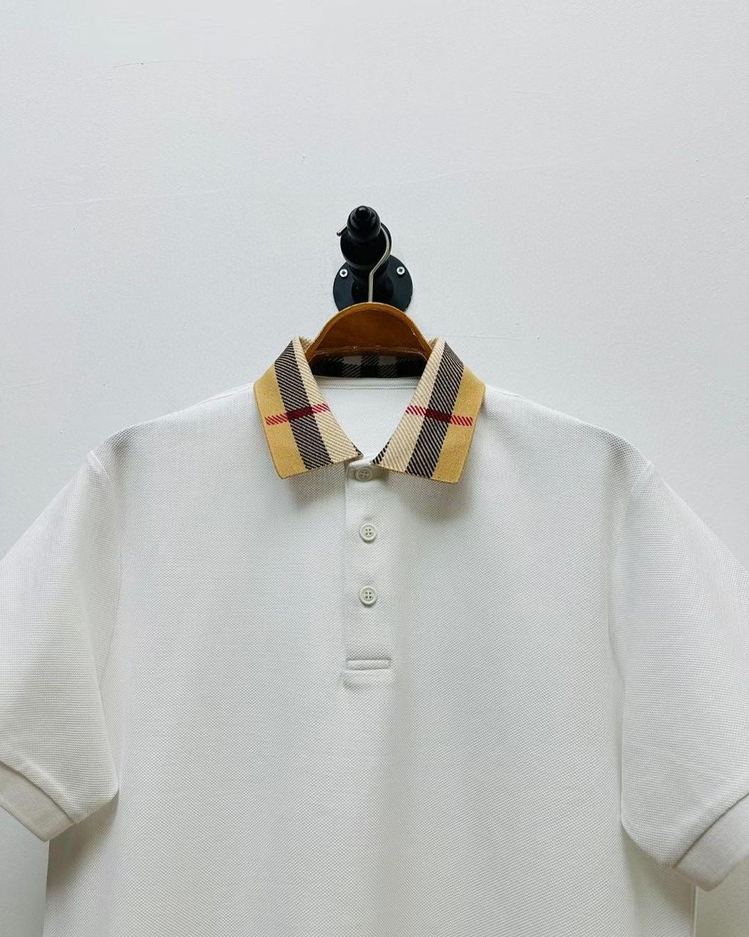 Plaid Colar Polo