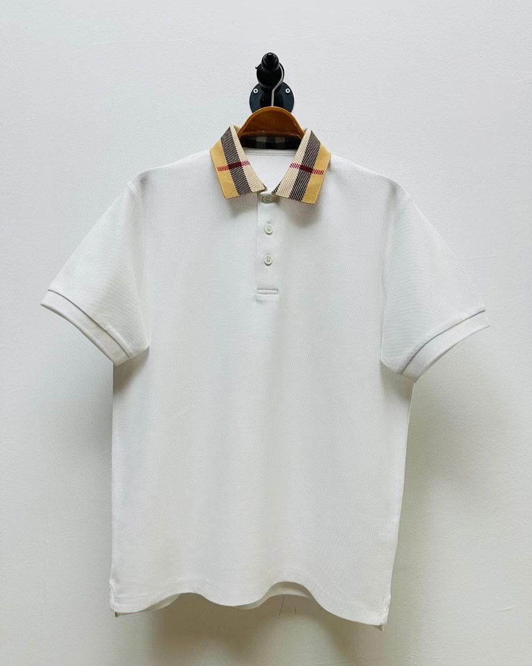Plaid Colar Polo