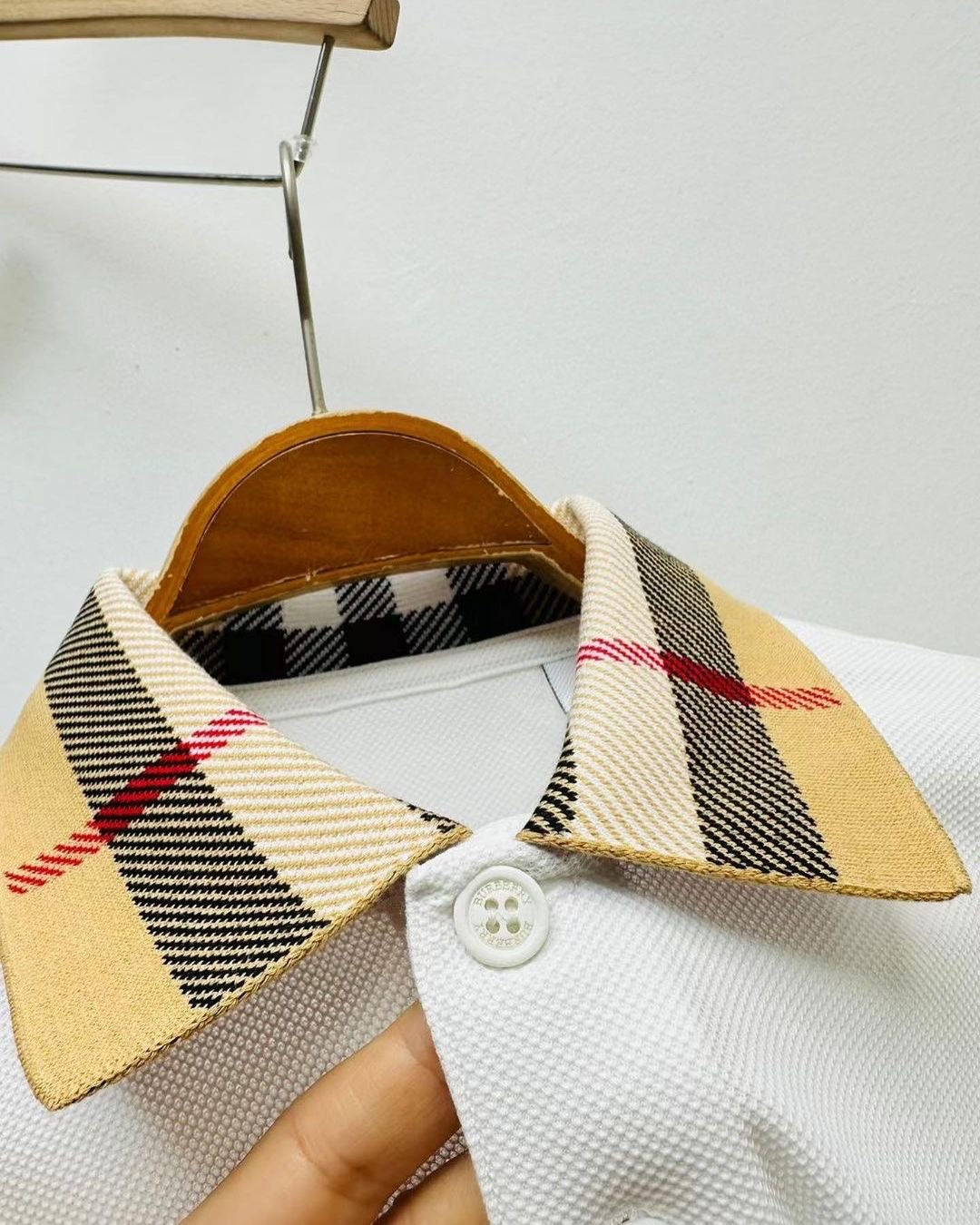 Plaid Colar Polo