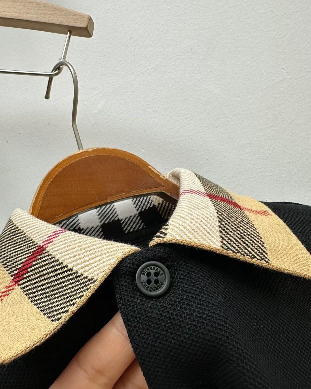 Plaid Colar Polo