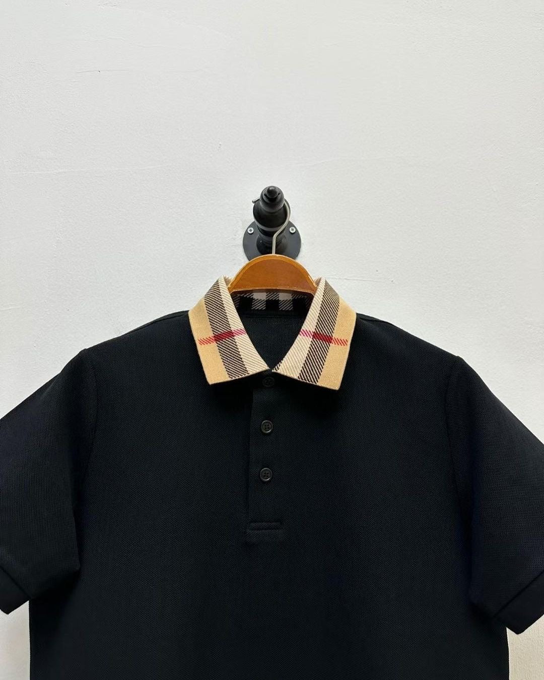 Plaid Colar Polo