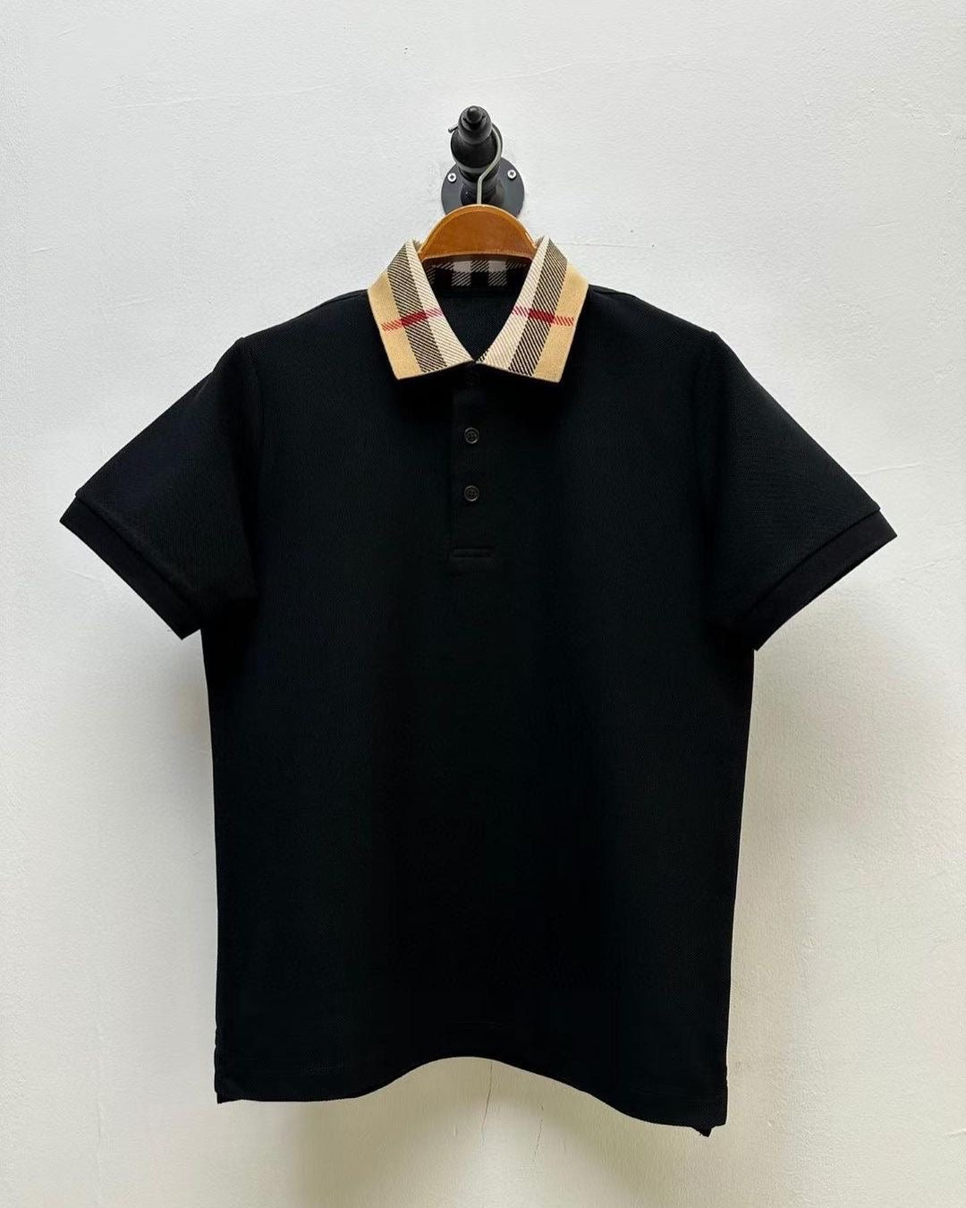 Plaid Colar Polo
