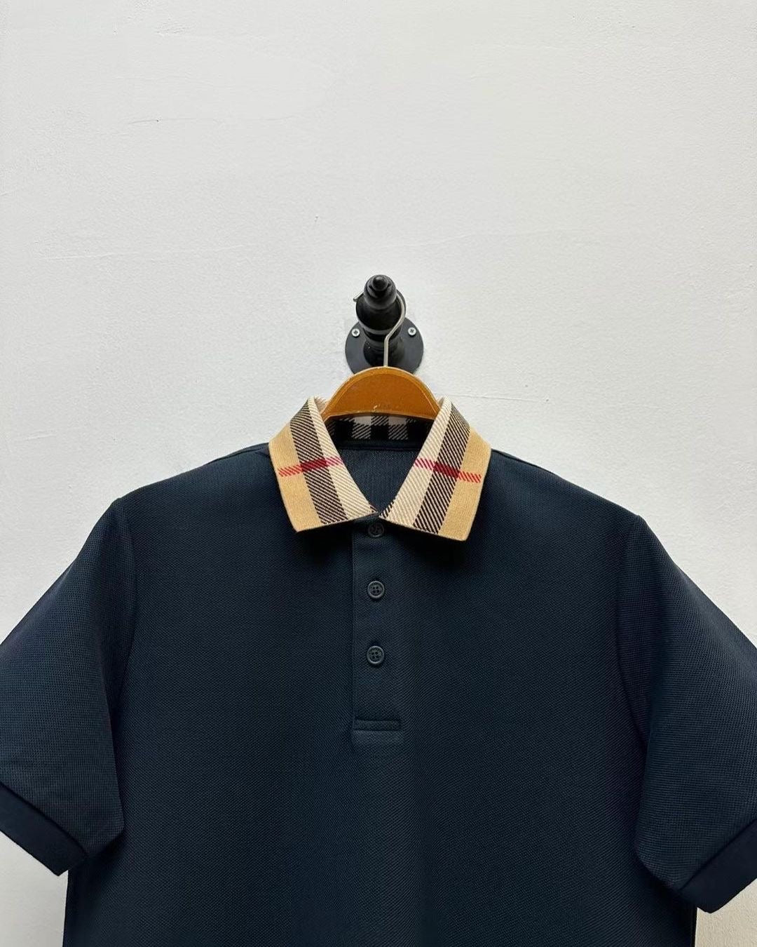 Plaid Colar Polo