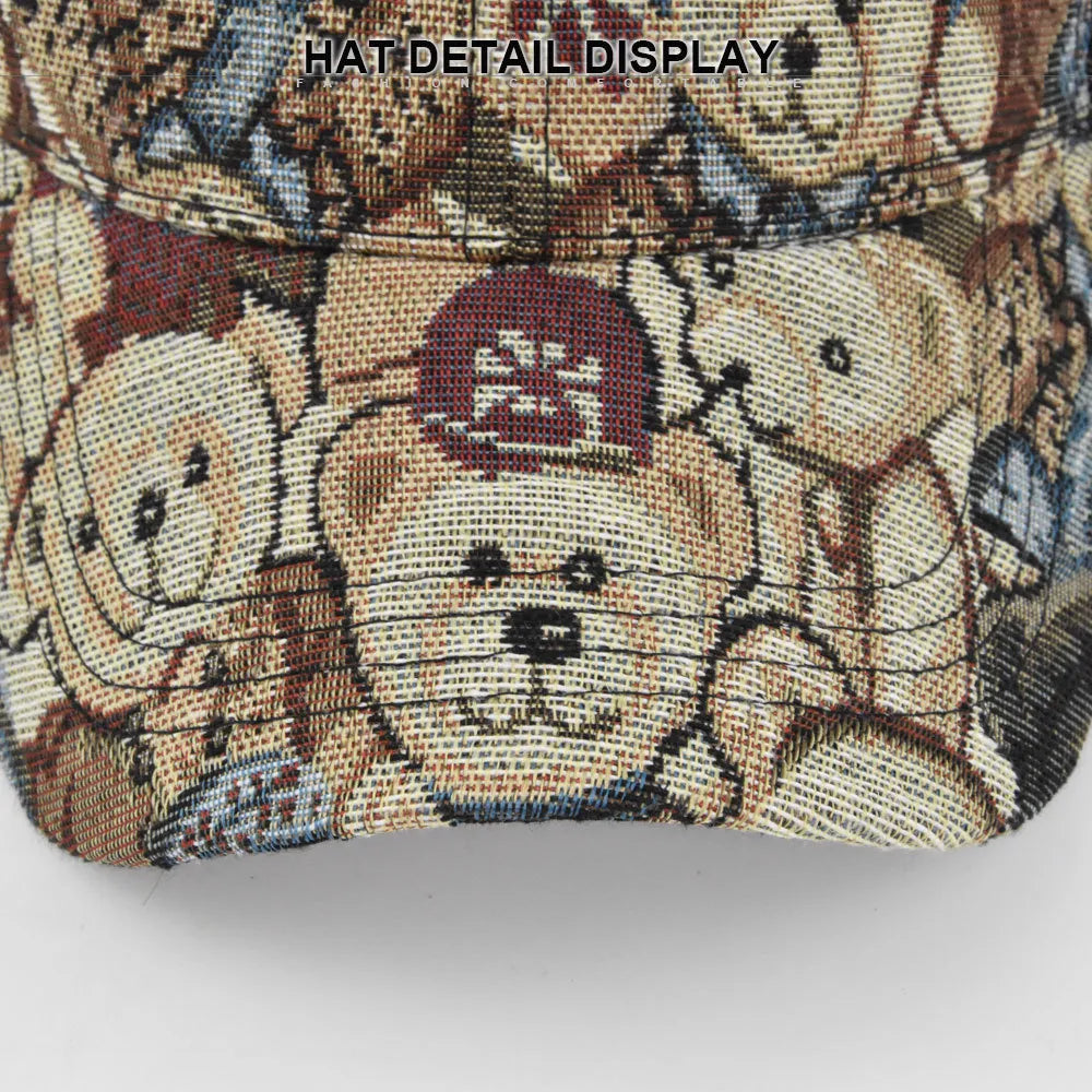 Adjustable Bear Baseball Cap