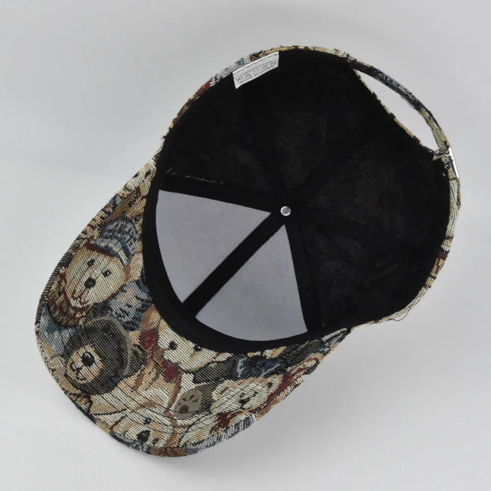 Adjustable Bear Baseball Cap